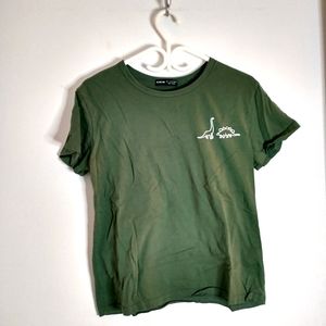Super Cute Green Dinosaur Tshirt 